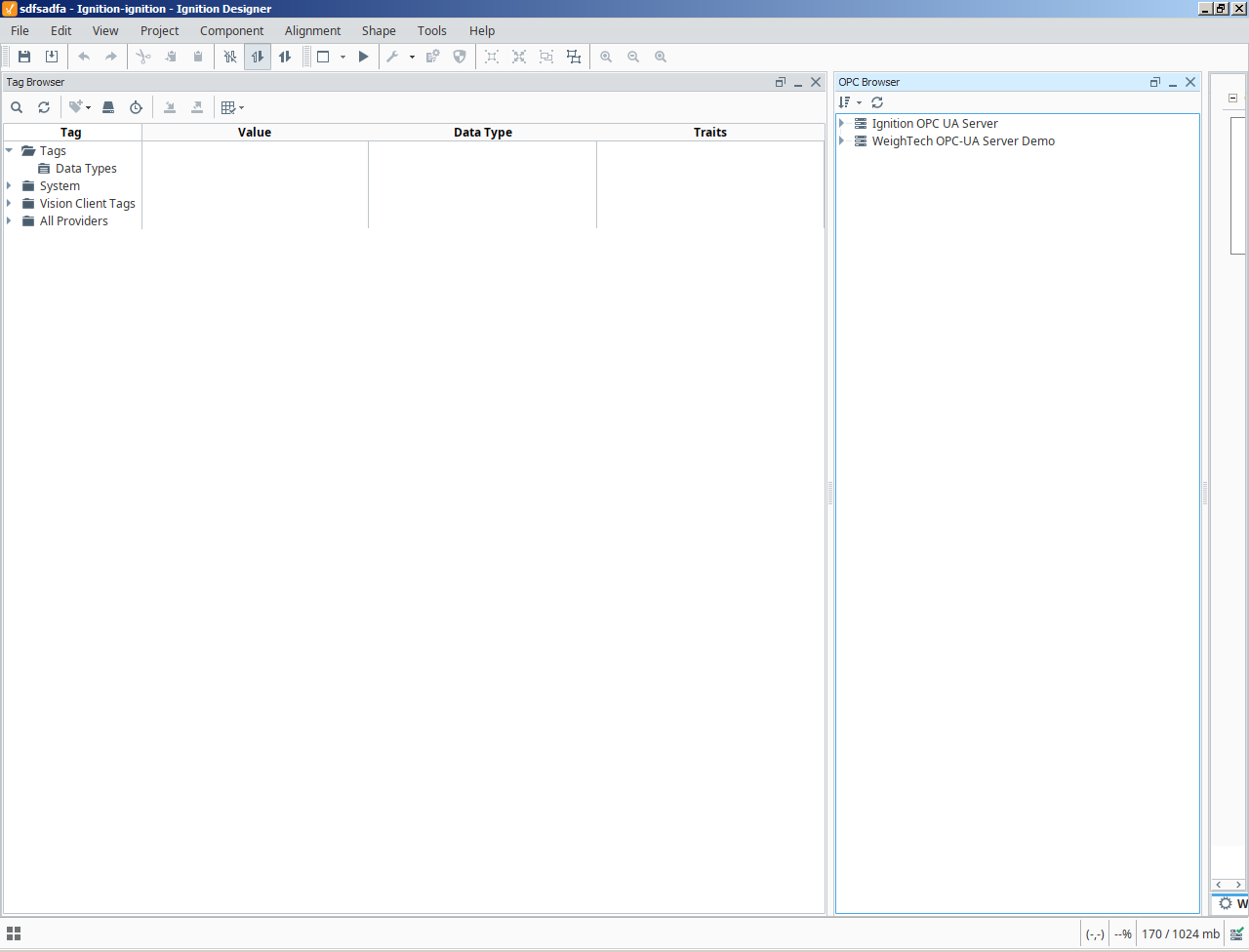 Tag and OPC Browser Panels